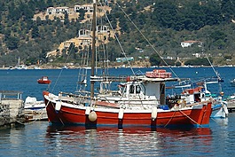 釣魚,船,水
