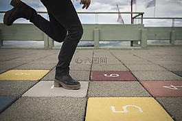 跳房子,游戲,數字