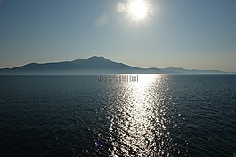 日出,希臘,日落