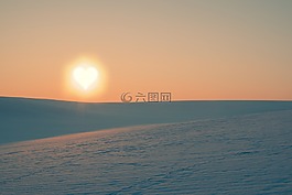 情人節(jié)那天,日落,太陽