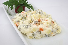 美國(guó)沙拉,蛋黃醬,裝飾物