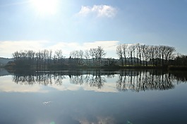 spieglung,背光,水
