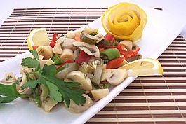 蘑菇沙拉,開胃菜,冷菜
