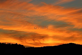 abendstimmung,夜晚的天空,晚上