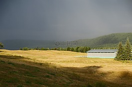雷暴,黑暗的天空,天氣