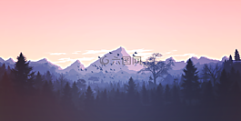 山,谷,徒步旅行