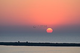 海,日出,太陽
