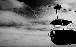 纜車,黑,白