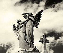 天使,公墓,交叉