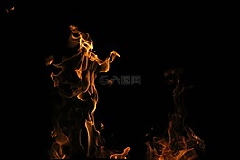 火,黑色,背景
