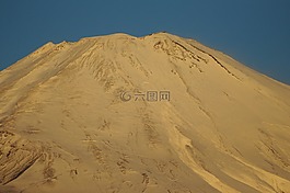 富士山,早晨,雪