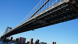 橋,城市,天空