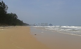 海灘,空,自然