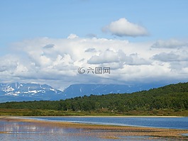 湖,山,森林