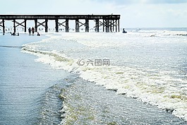 海灘,海洋,沖浪