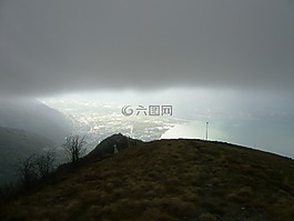 天氣,云,山