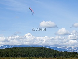 天空,云,風(fēng)箏