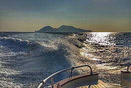 海,島,波