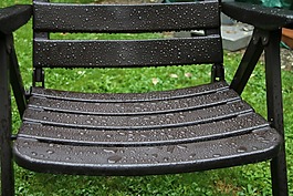 園林椅,雨,雨滴