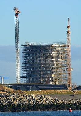 建筑,起重機,空氣