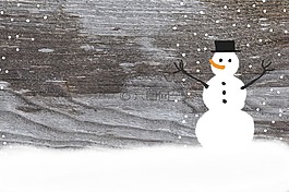 雪人,木,冬天