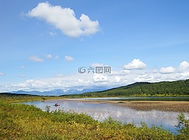 湖,森林,山
