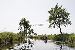 劃獨(dú)木舟,槳,通道