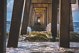 海洋,海岸,码头