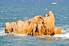 巖,紅色,撒丁島