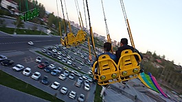 游樂園,秋千,家庭