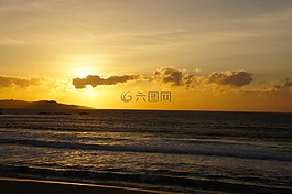 海灘,水,海洋