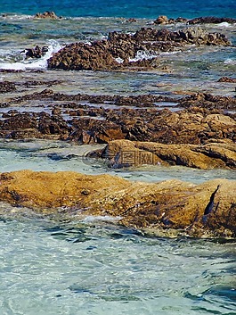海,巖,水