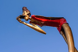 數(shù)字,雕塑,女子