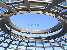 藍(lán)色,屋頂,骨架