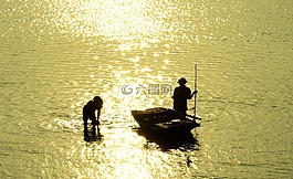 戶外,水,小船
