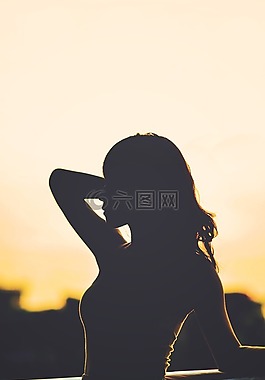 女子,侧影,亚洲
