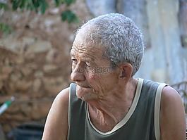 男子,古巴,老