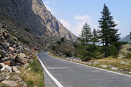 山,路,巖