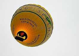 氣球,熱氣球,黃色