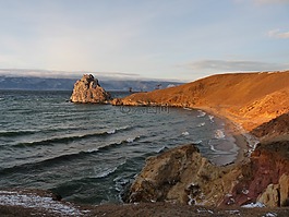 贝加尔湖,萨满石头,湖
