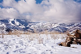 雪,山,猶他州