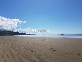 海灘,自然,天空