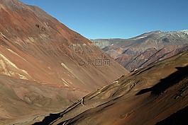 山,色彩繽紛,紅色