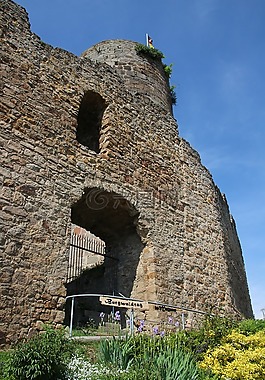 城堡,夏季,廢墟