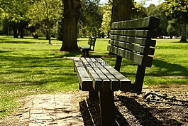 公園,長凳,放松