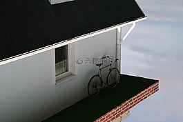 首頁,自行車,屋頂