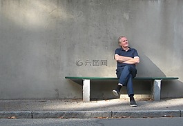 男子,銀行,坐