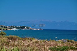 查看,海,海岸