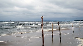 滚动的大海,海浪,风暴