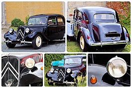 拼貼畫,雪鐵龍11cv,oldtimer